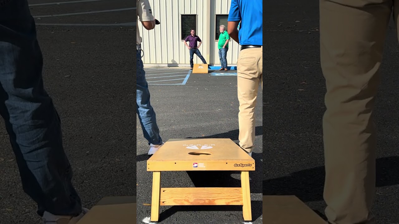 #Cornhole Game 2 during afternoon break 03/03/26
