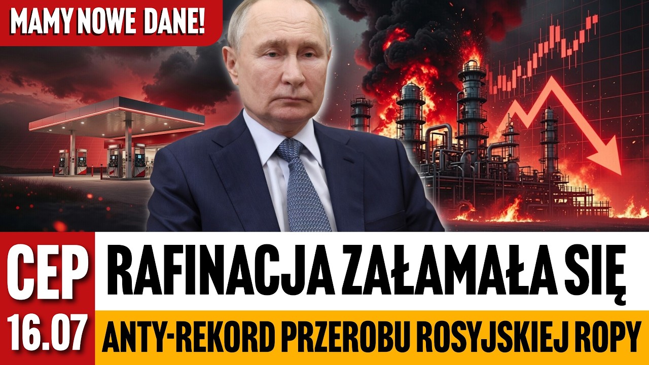 CEP -Rafinacja ropy w Rosji ZAŁAMAŁA SIĘ. Kreml błaga Indie o pomoc