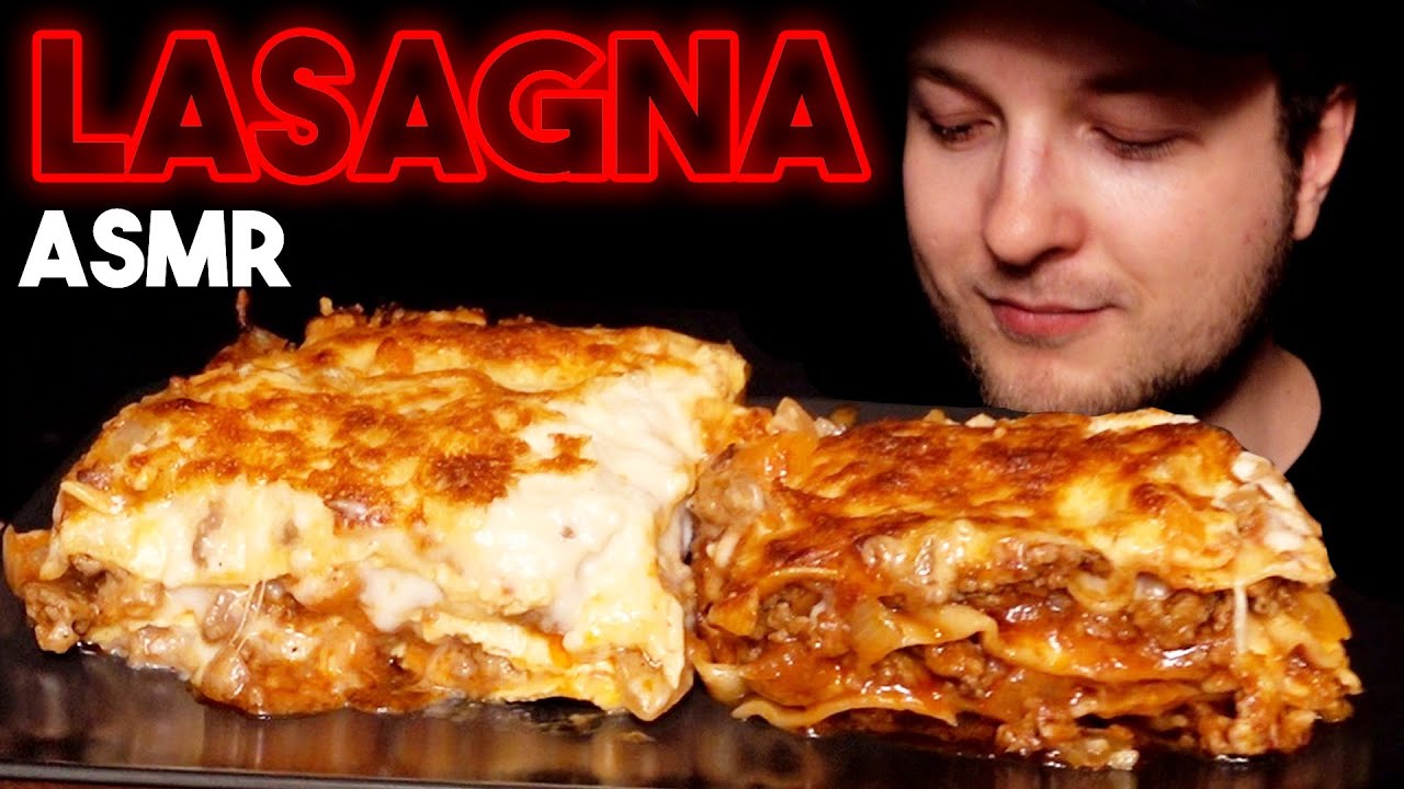 ASMR HOMEMADE CHEESY LASAGNA MUKBANG | No Talking Eating Sounds | Chill Down ASMR