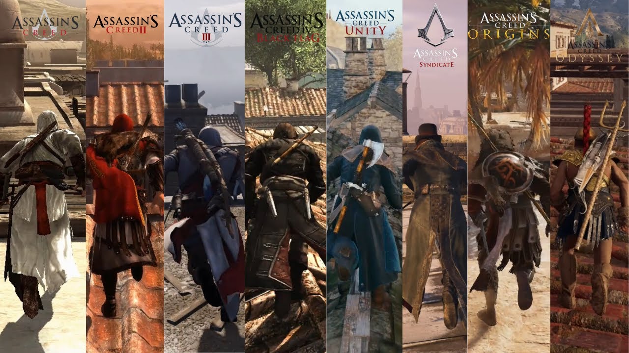 1 Minute of Parkour From Every Assassin's Creed