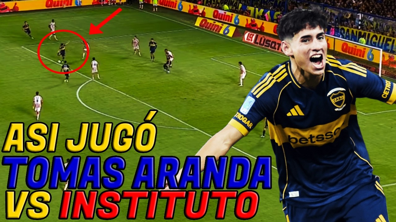 ASI FUE EL DEBUT GOLEADOR DE TOM&Aacute;S ARANDA EN BOCA (VS Instituto)