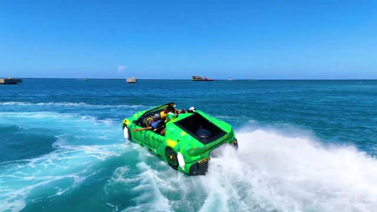 Drone View of Jetcars Experience in Ocho Rios, Jamaica