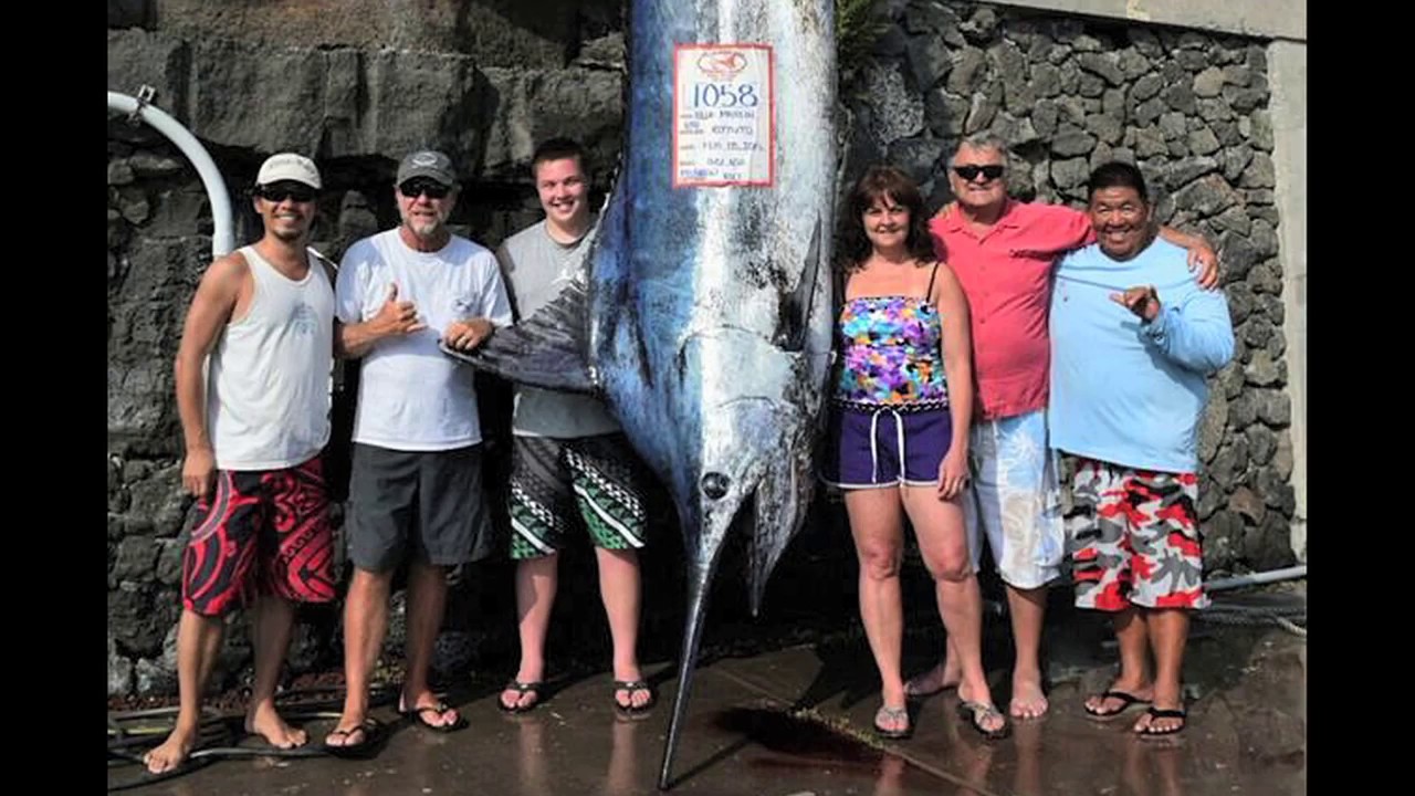 Ihu Nui Grander &bull; 1,058 lb Pacific Blue Marlin &bull; Kona, Hawaii &bull; Feb 18, 2015
