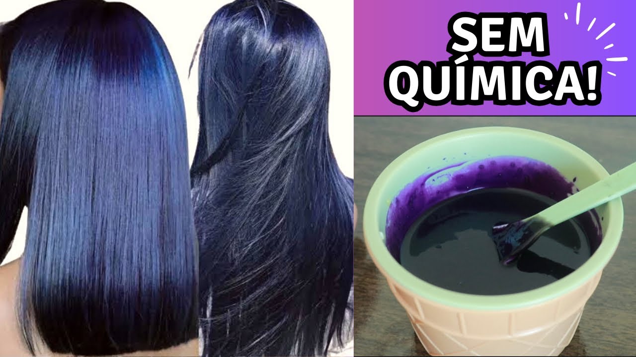 CHEGA DE USAR TINTA! CABELO SUPER PRETO SEM TINTA