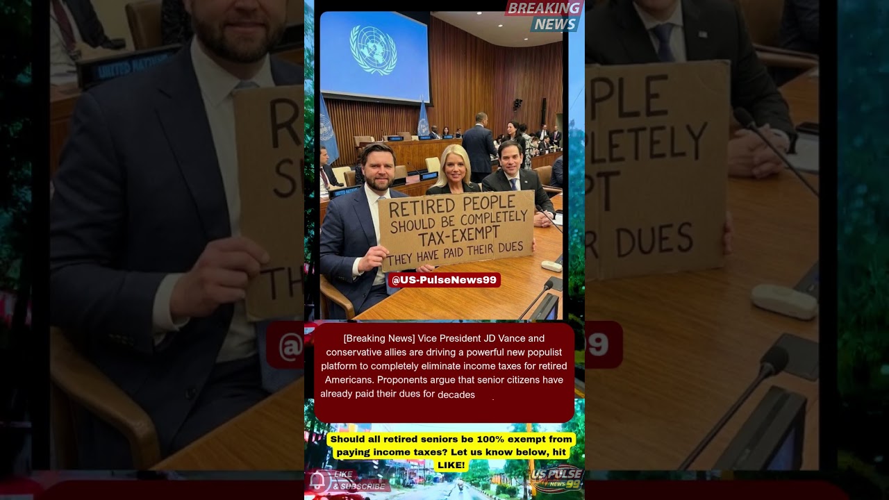 💵 VP JD Vance Demands Absolute Tax Exemption For All American Senior Citizens! #Shorts #USNews #Tax
