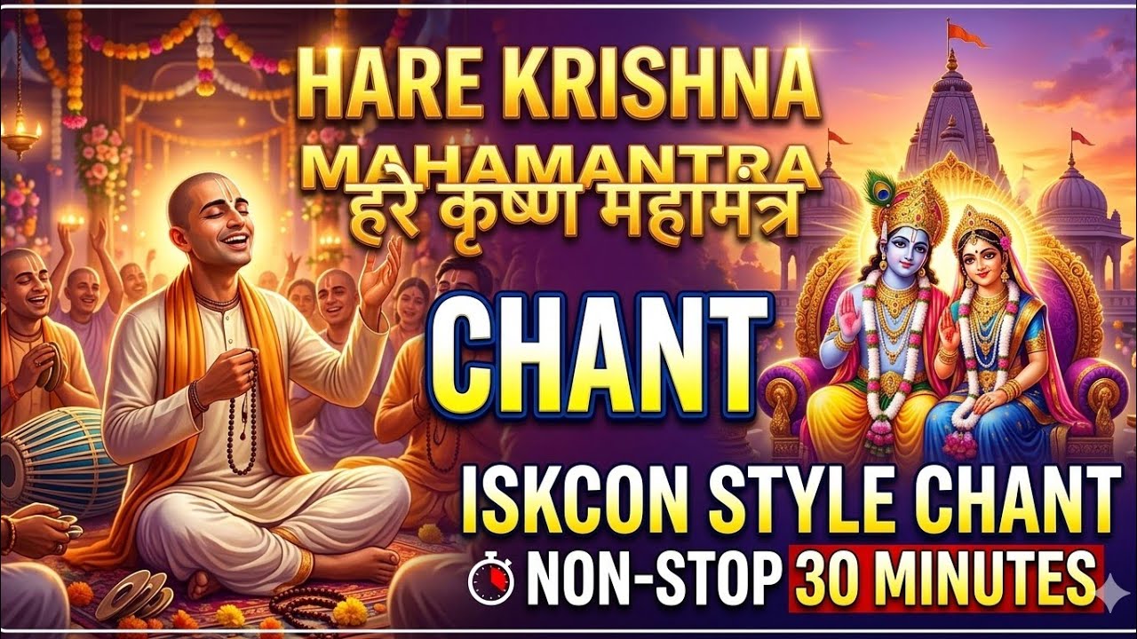 Hare Krishna Hare Ram Mahamantra | Best ISKCON Style Chant | Deep meditative Chant | NON-STOP Chant