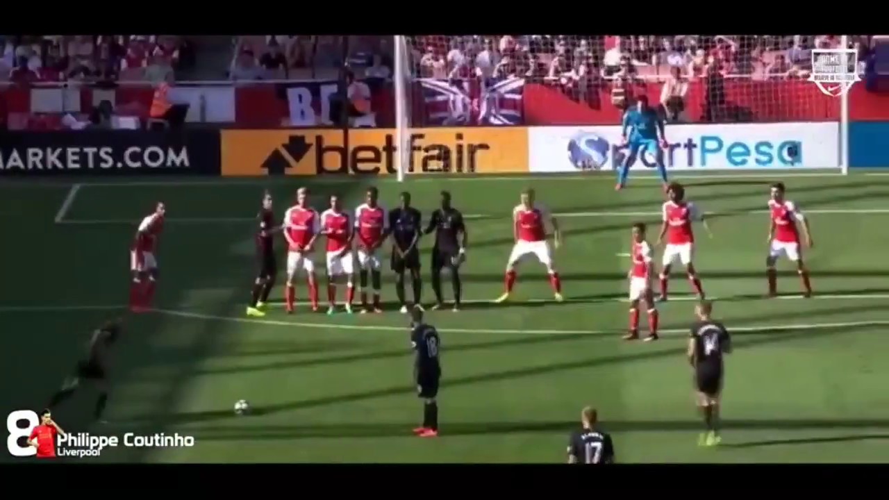 Coutinho freekick Goals and tutorials