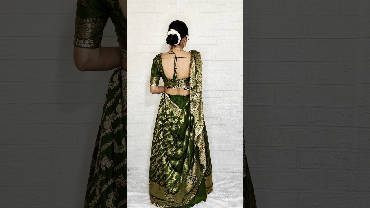 Back waterfall drape #rekhamishra #sareedraping #saree