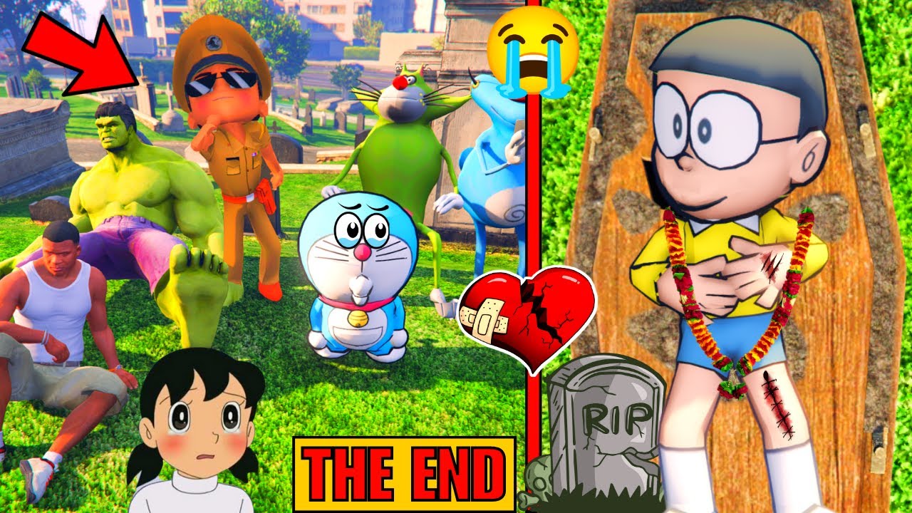 Nobita Died Emotional Video GTA 5 With Kicko,Franklin,Motu,Patlu & Venom THE END