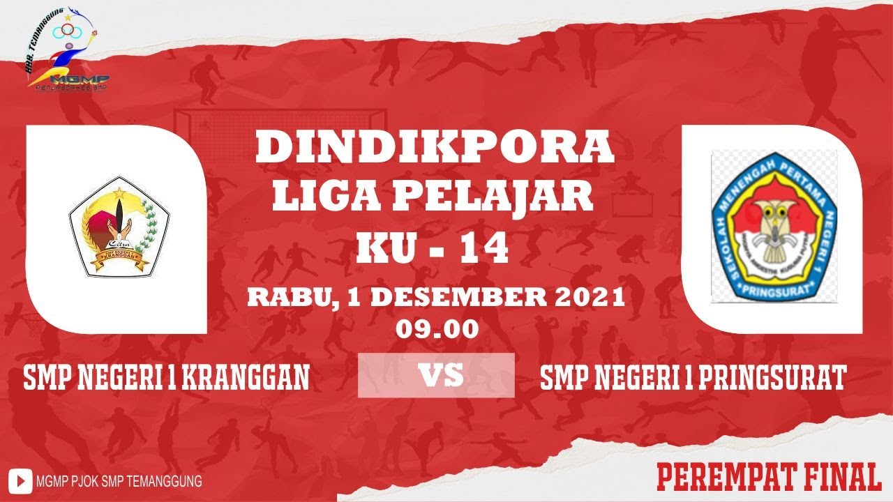 PERTANDINGAN 8 BESAR (SMP NEGERI 1 KRANGGAN VS SMP NEGERI 1 PRINGSURAT)