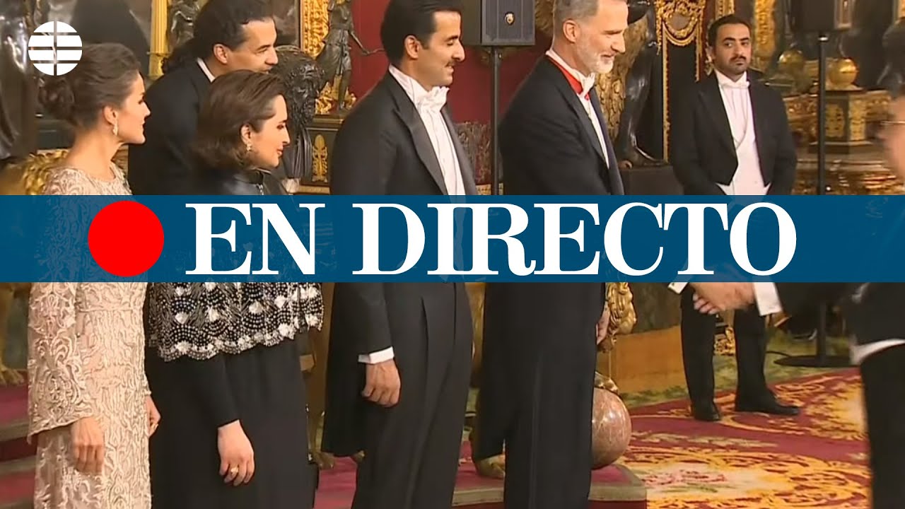 DIRECTO I Los Reyes ofrecen una cena de gala en honor de S.A. el emir del Estado de Catar