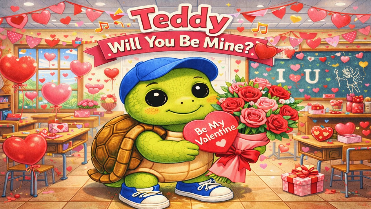 Will You Be Mine? ❤️ |  Teddy the Turtle’s Valentine Song for Kids