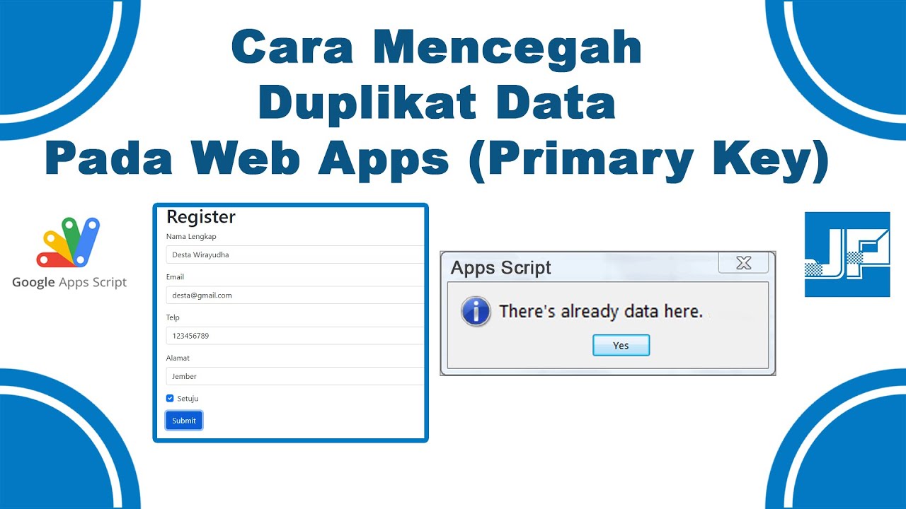 Cara Mencegah Duplikat Data Pada Web Apps (Primary Key)
