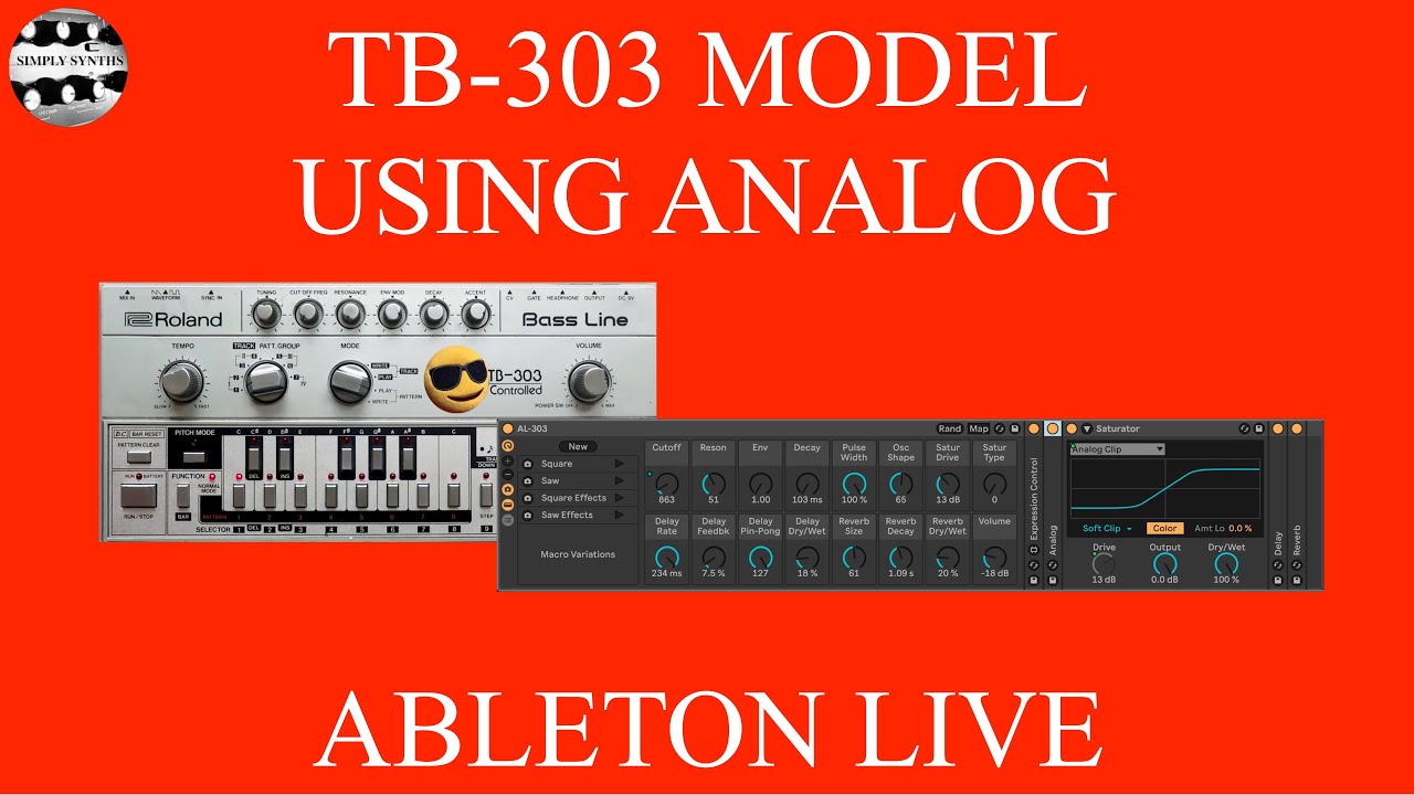 Ableton Live 12 - TB-303 Emulation using Analog