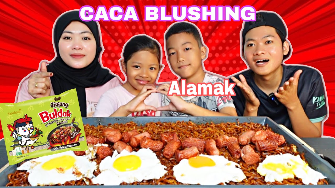 ALAMAK❗️EATING SAMYANG JJAJANG CACA BLUSHINGGGG😂‼️
