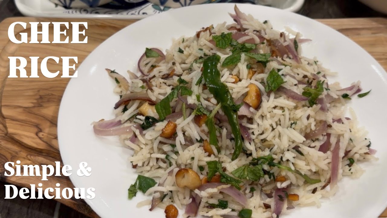 Ghee Jeera Rice Recipe | Aromatic Indian Ghee Rice | Easy Restaurant Style Rice Recipe