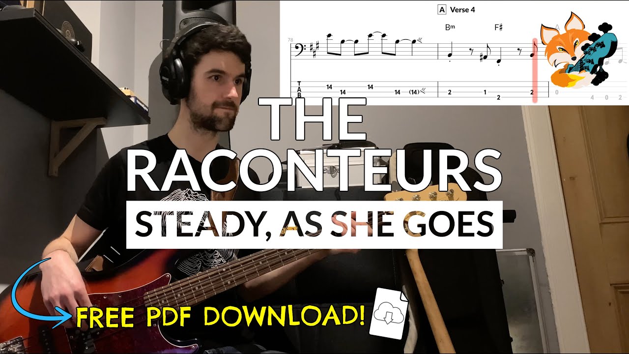 The Raconteurs - Steady, As She Goes (Bass Cover) | Bass TAB Download