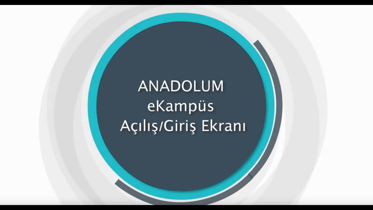 Anadolum eKamp&uuml;s Sistemi - Genel Tanıtım