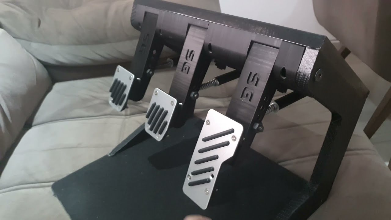 Pedais Caseiro SG com sensor hall (racing simulator pedals).