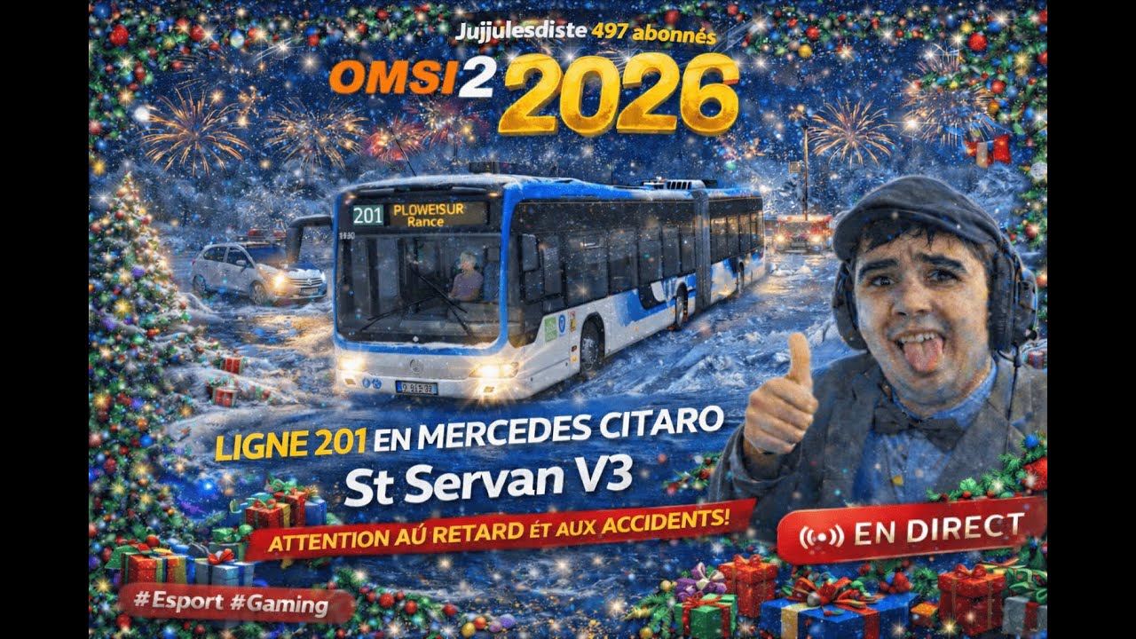 OMSI 2 🚍❄️ Ligne  201 – Neige & Verglas | Accidents & Retards ! (LIVE 2026)