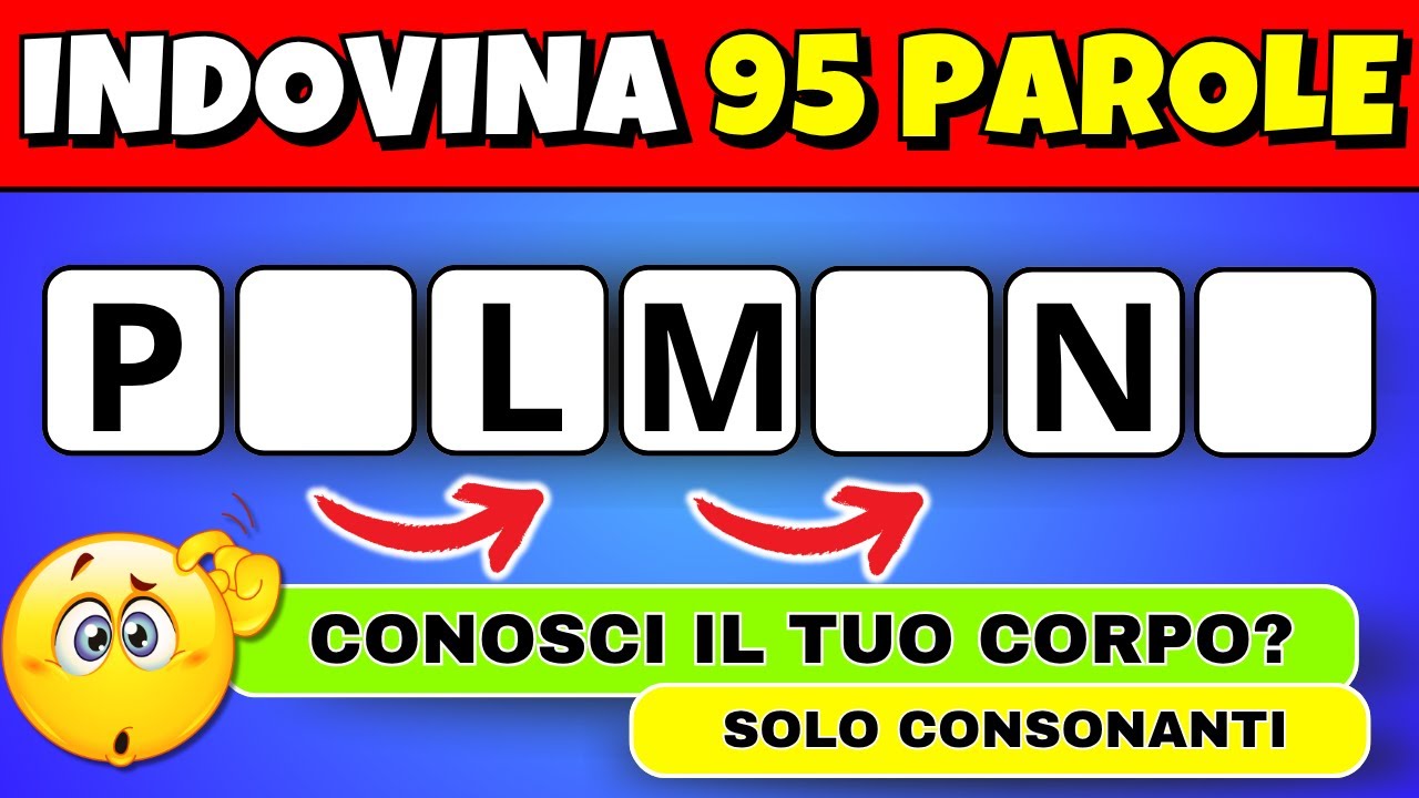 Indovina la Parte del Corpo con Solo le Consonanti! 😱