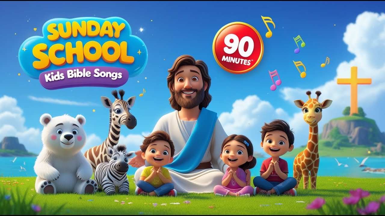 90 Minutes of Fun Joyful Sunday School Jesus Songs | Sing Along | Joyful Jesus Music for Kids