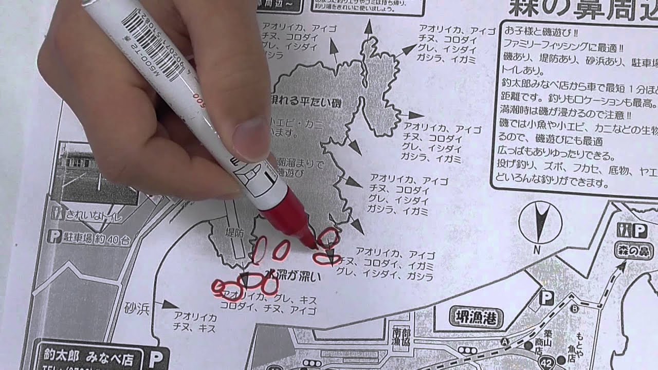 和歌山県みなべ町堺の森の鼻　チヌ（黒鯛）グレ（メジナ）釣場ポイントのご紹介　釣太郎