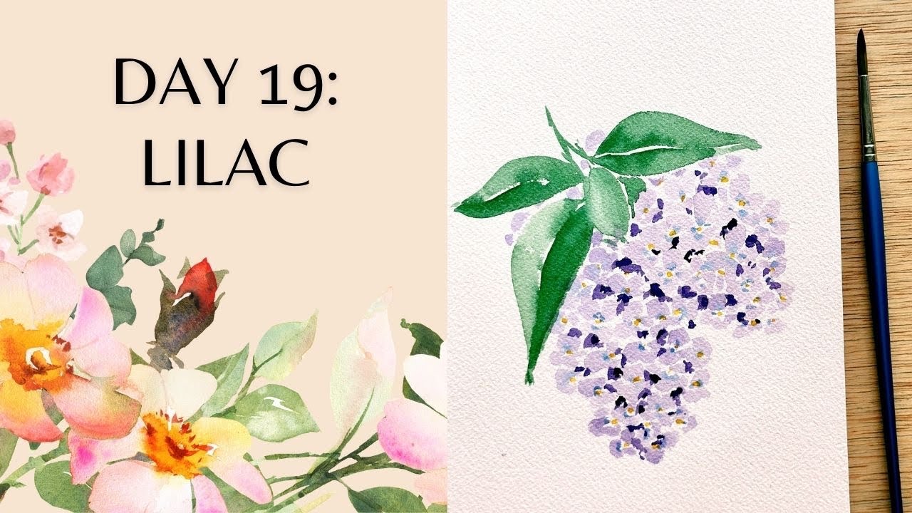 Day 19 – watercolor lilac ￼