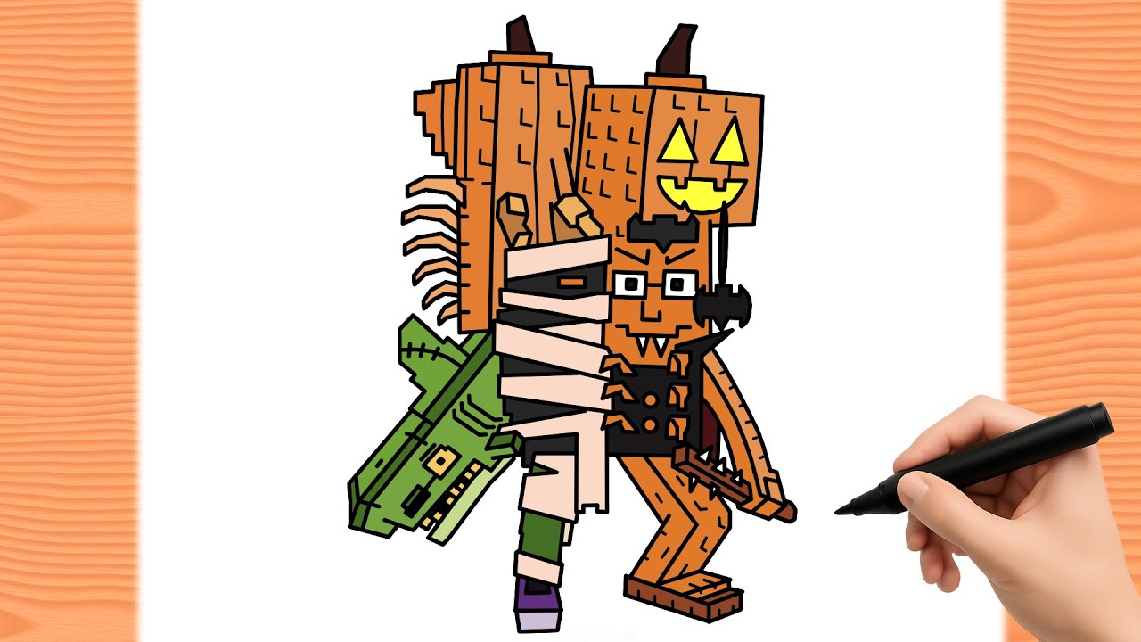 Como Dibujar a SPOOKY GRANDE Combination - Steal a Brainrot ROBLOX - Halloween brainrot