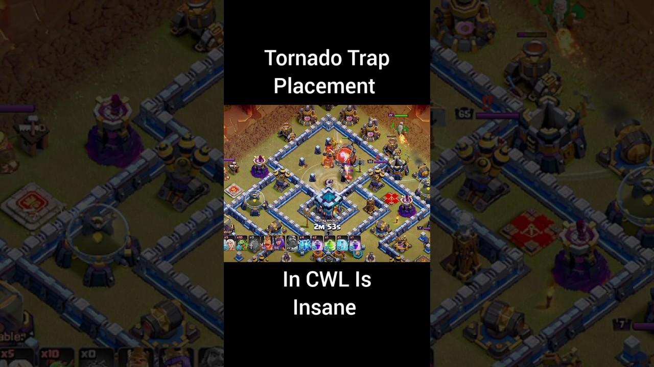 Tornado Trap Placement In CWL | Clash Of Clans #coc