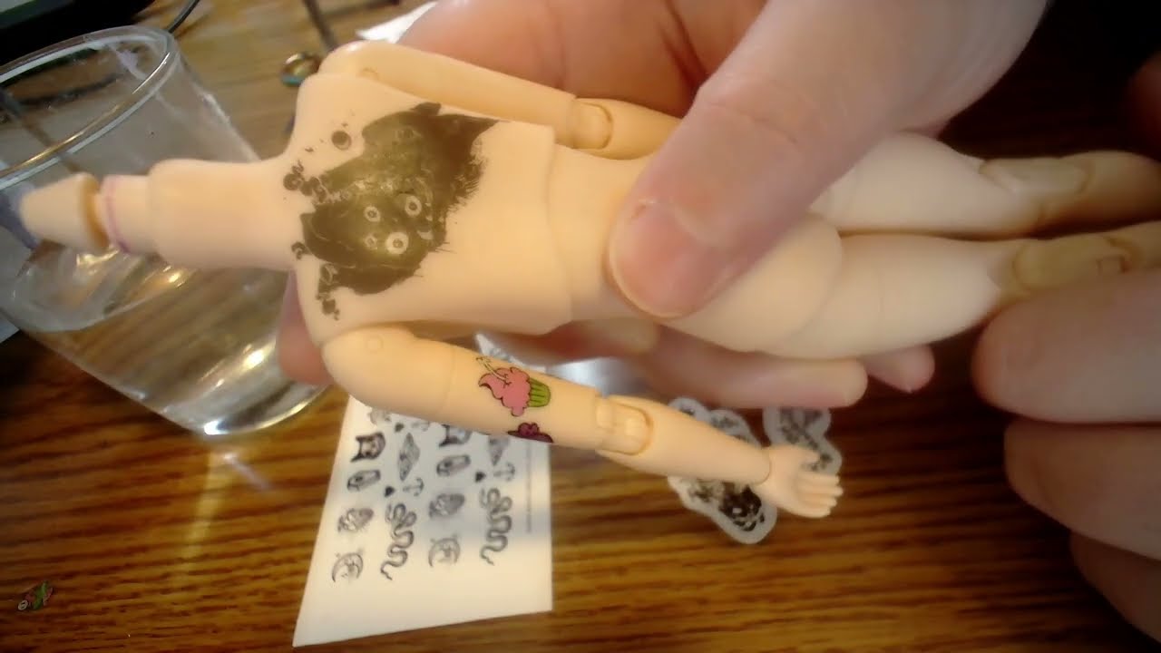 Doll Tattoo Tutorial- Temporary Tattoos & Waterslide Decals