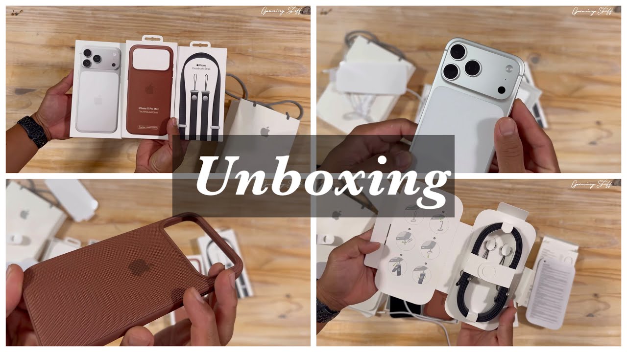 Unboxing New iPhone 17 Pro Max Apple TechWoven Case and Crossbody Strap