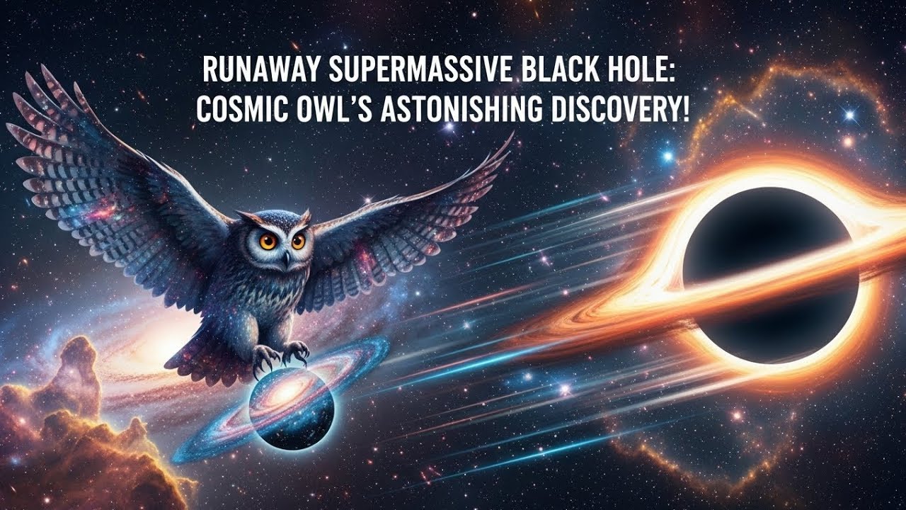 Runaway Supermassive Black Hole: Cosmic Owl's Astonishing Discovery!