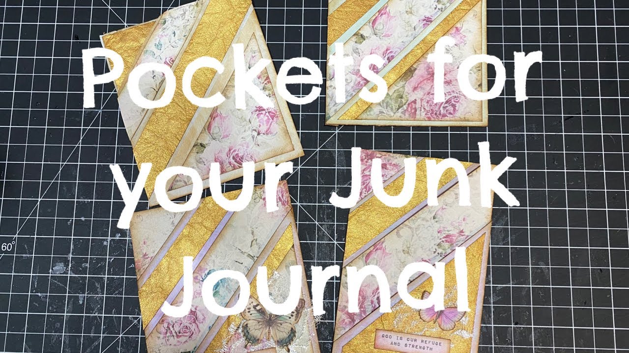 Four Pockets from ONE piece of paper! For Junk Journals or Prayer Journals. #embellishments 