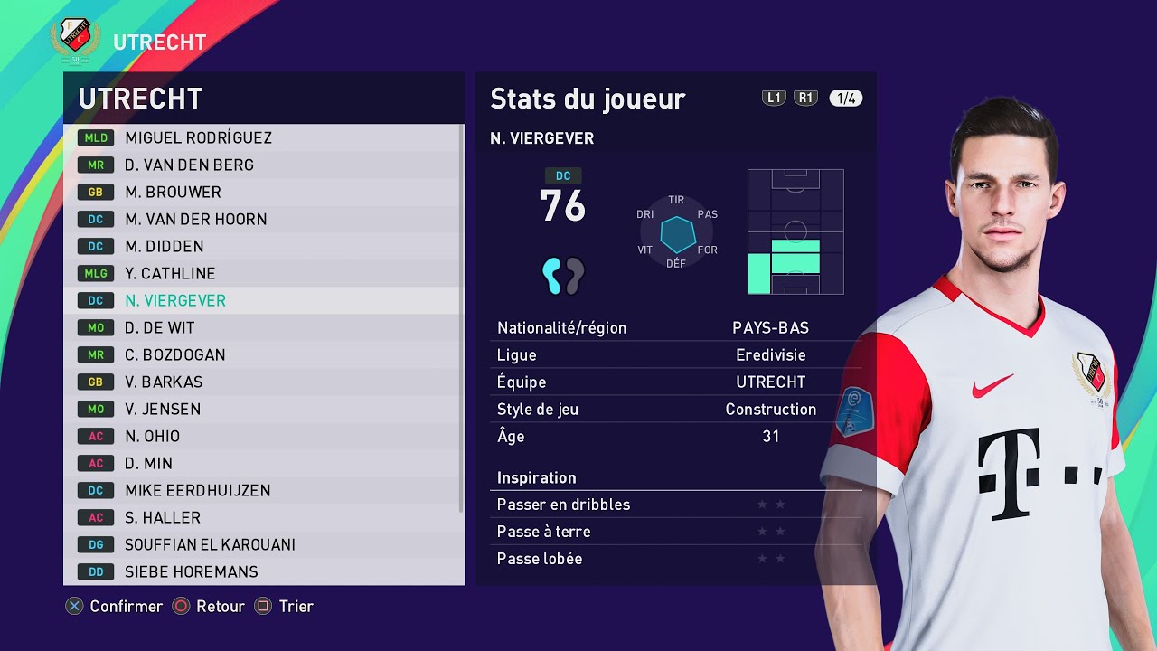 [PES 2021] UTRECHT players - season 2025/2026