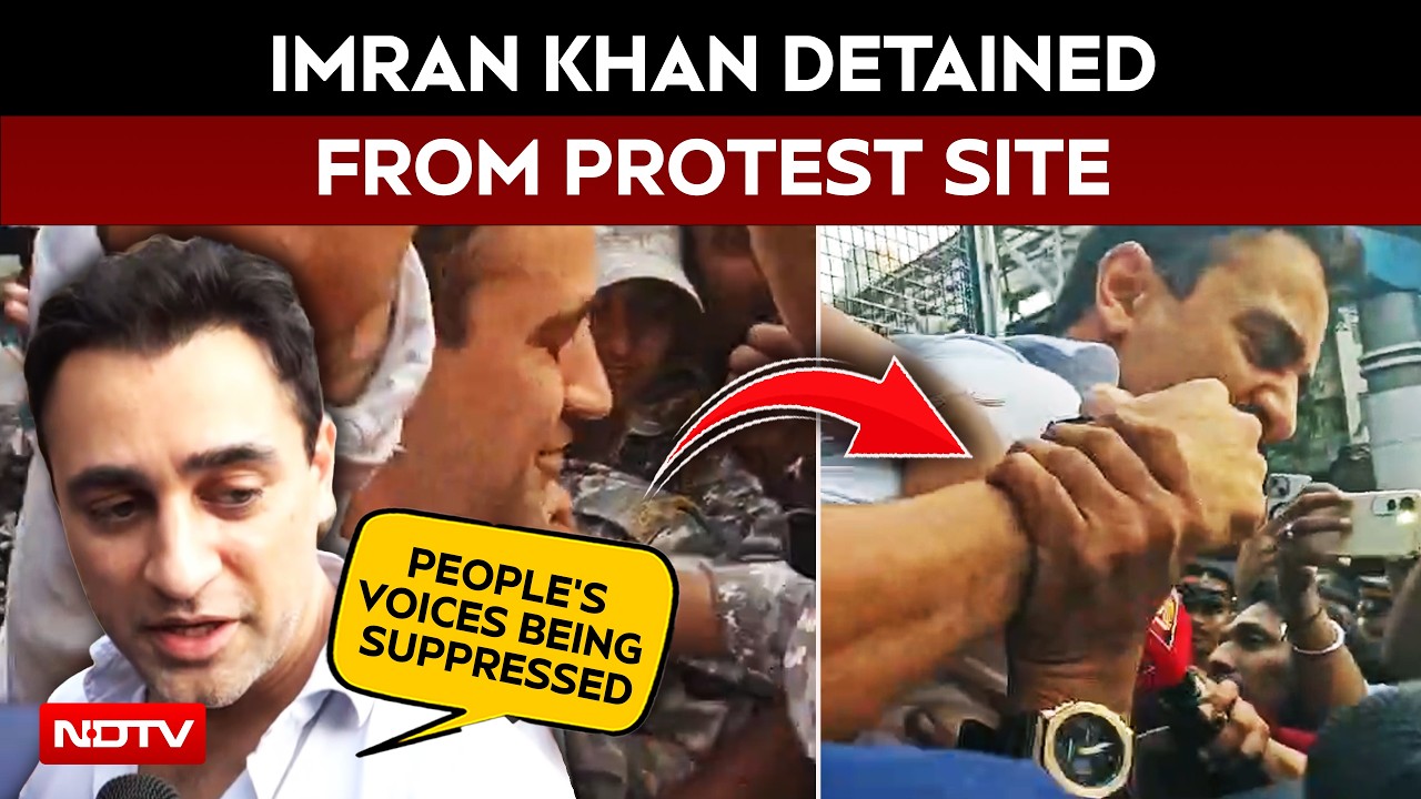Imran Khan Detained By Mumbai Police During Protest At August Kranti Maidan