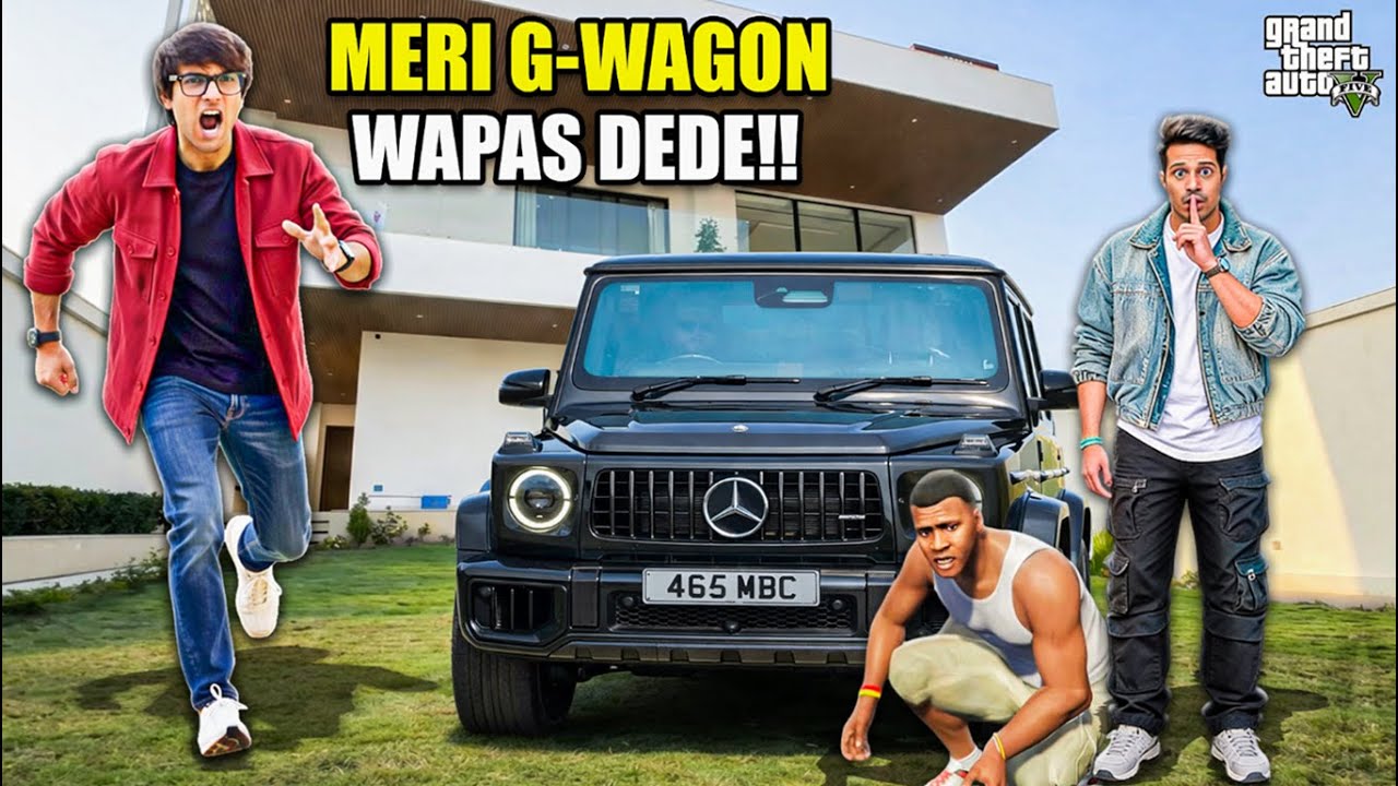 FRANKLIN AND GAMERFLEET STOLE SOURAV JOSHI'S G-WAGON IN GTA 5! | LOS SANTOS