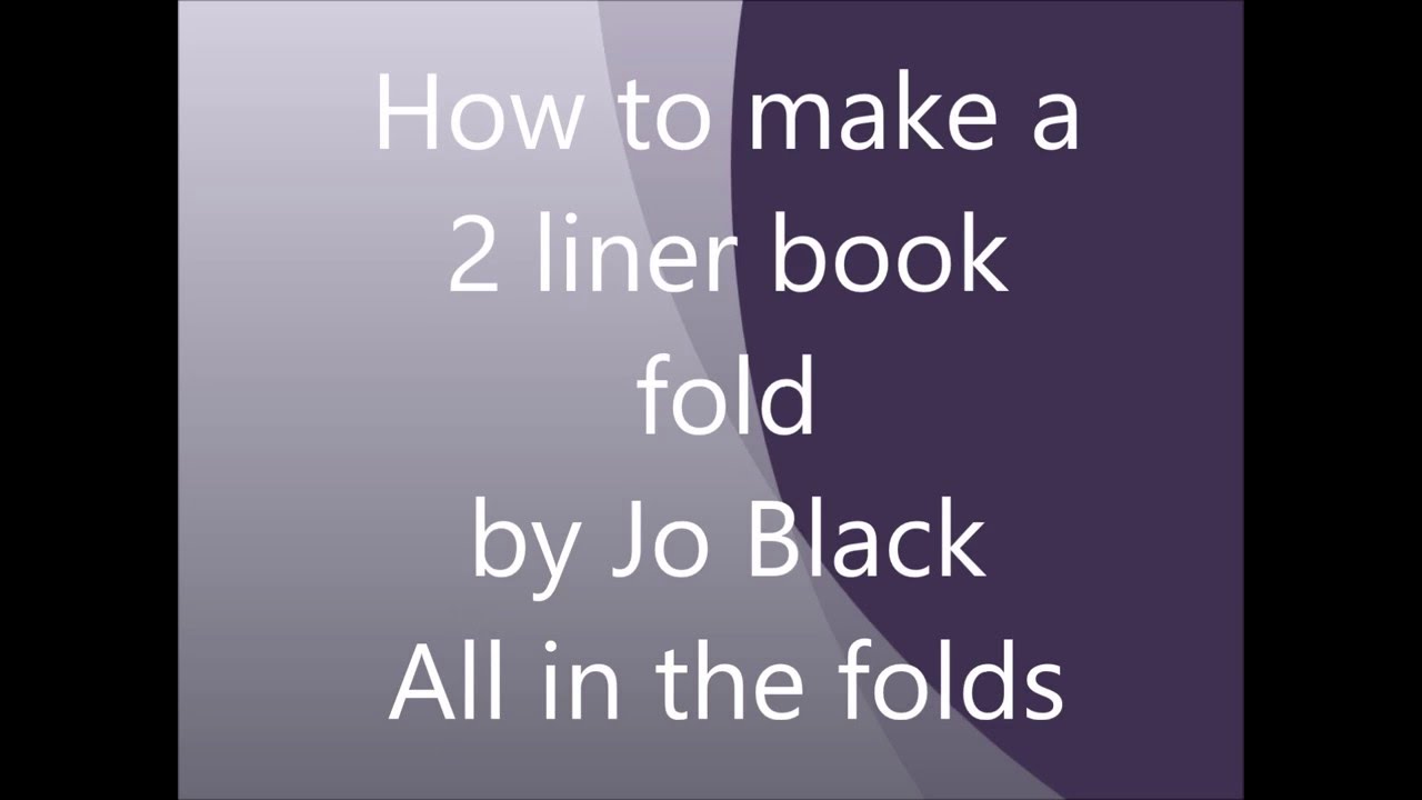 How to do a two liner book fold