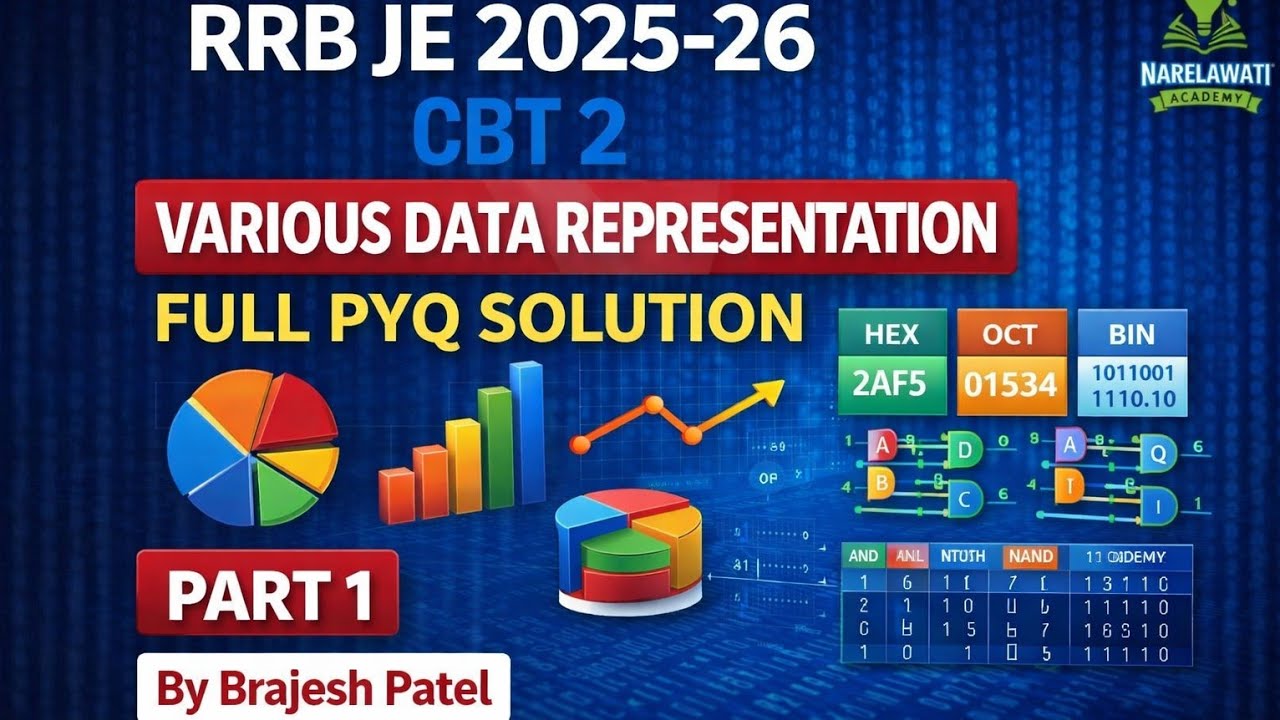 Various Data representation full pyq,s solutions for #rrbje #computerfullcourse 