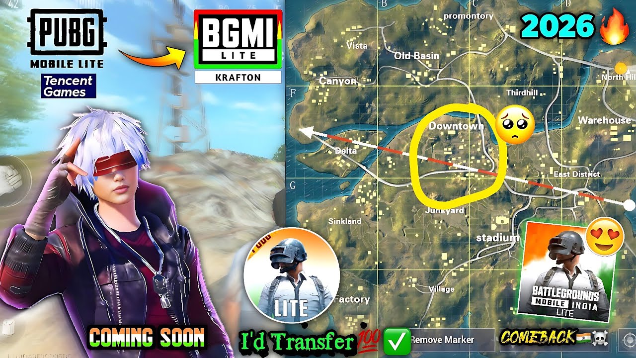 😱Pubg/Bgmi Lite I'd Transfer💯 Confirm😳 Update 2026 | BGMi Lite Old Downtown!😍 Update 2026 🔥