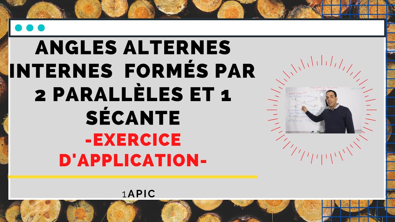 deux angles alternes internes formés par deux droites parallèles et une sécante