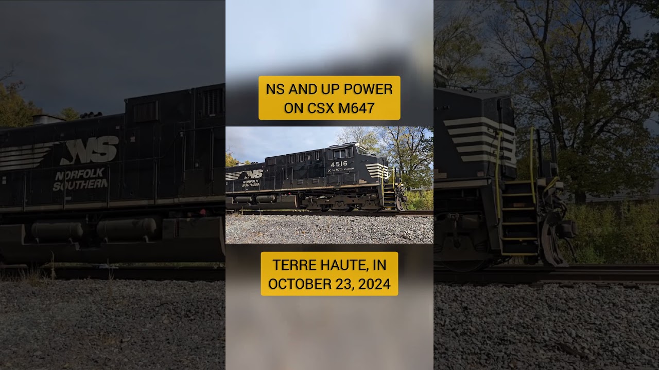 It's very rare to see foreign power on M647. Also check out the Chessie grain car towards the end.