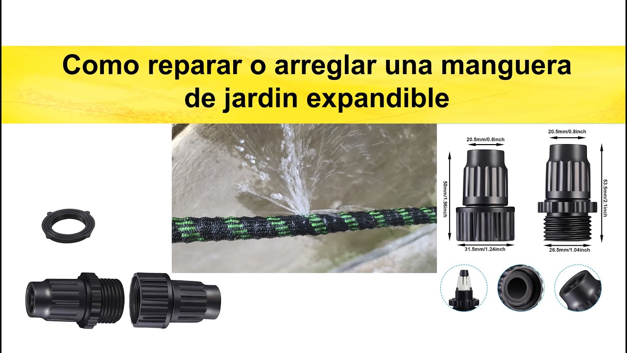 Como reparar o arreglar una manguera de jardín expandible