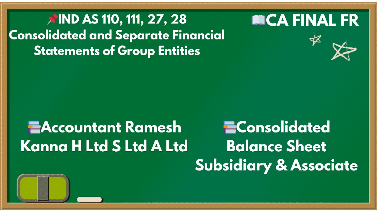 IND AS 110 & 28: Accountant Ramesh Kanna H Ltd S Ltd A Ltd