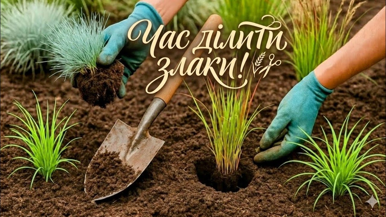 Не проґавте час🌾Як правильно ДІЛИТИ та садити ЗЛАКИ навесні для пишного саду 🌱