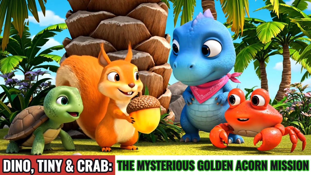 Dino, Tiny & Crab: The Mysterious Golden Acorn Mission