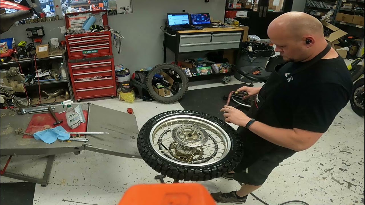 Honda XR650L |  Rear Tire Install