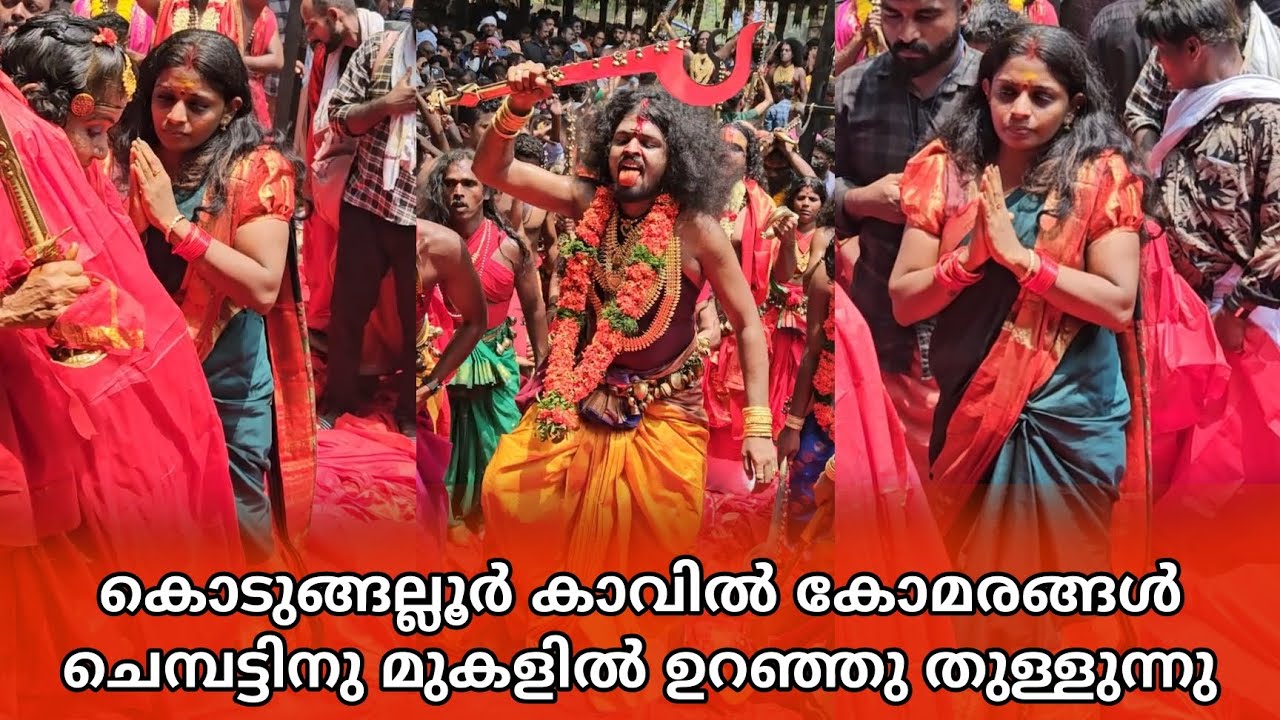 ചെമ്പട്ടിനു മുകളിൽ ഉറഞ്ഞു തുള്ളുന്ന കോമരങ്ങൾ | KODUNGALLUR BHARANI FESTIVAL #kodungalluramma #kali