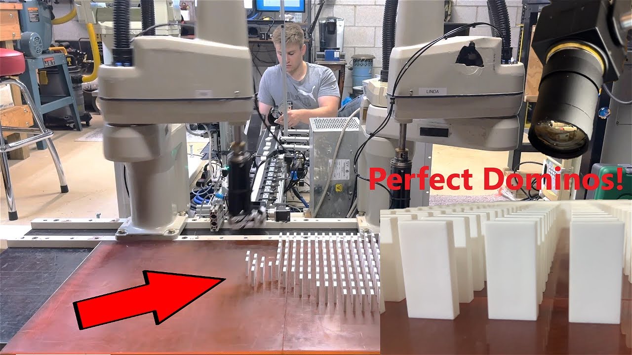 High Speed Industrial Robots Place Perfect Dominos!