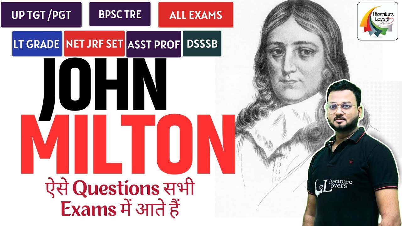 UP TGT PGT ENGLISH | john Milton Important MCQs  | Literature Lovers